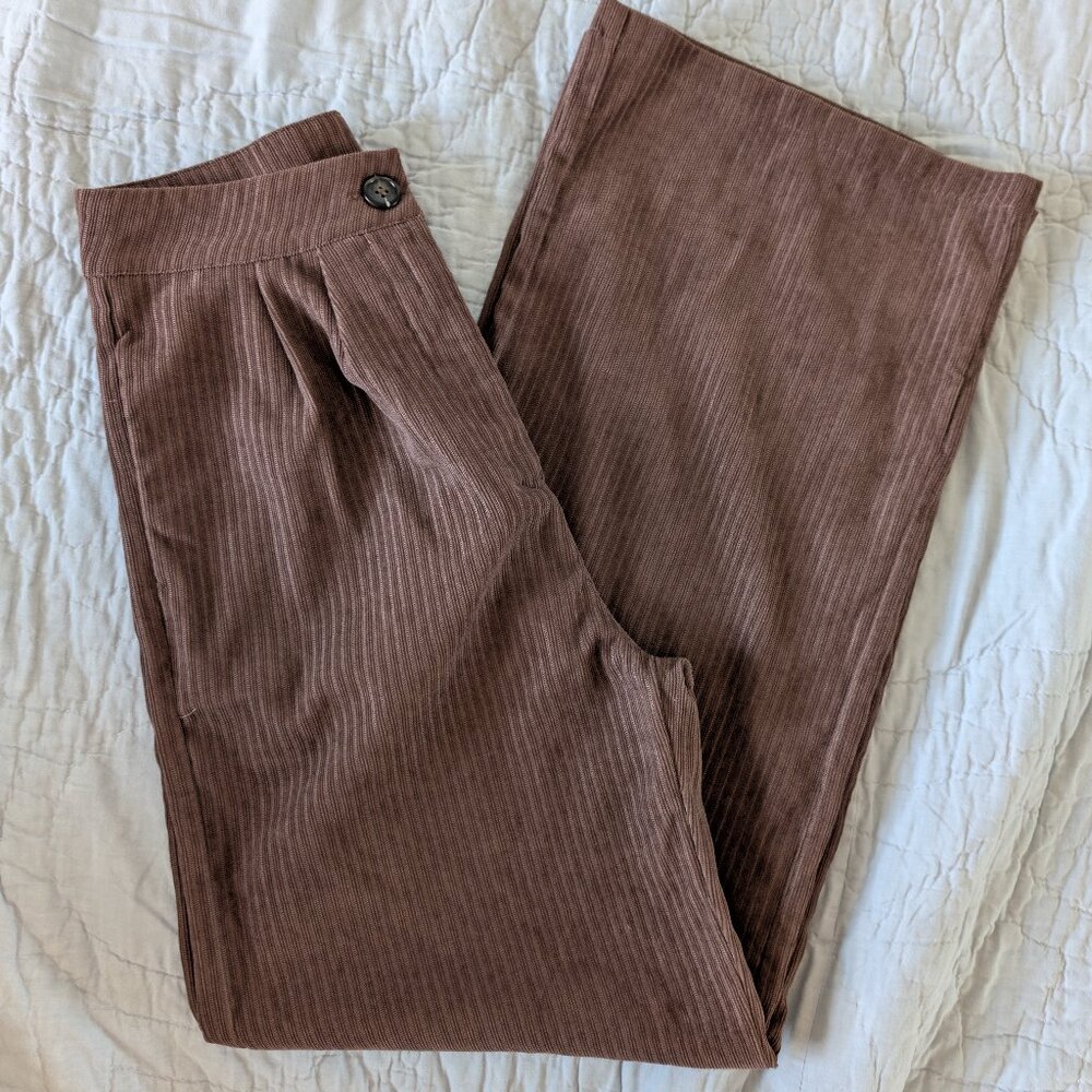 3/$30 Brown wide leg corduroy pants